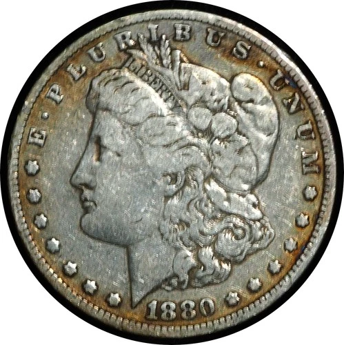 1880 Morgan Dollar Micro O VF Cleaned