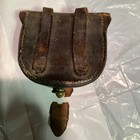 Original US Civil War Leather Cap Pouch, Good Wool, Very Good Condition — photo 10