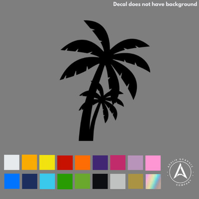 Palm Tree Sticker Vinyl Decal Tropical Island Beach Ocean Wall Car Window