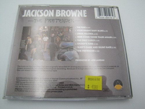 JACKSON BROWNE "THE PRETENDER" (CD 1976) Singer/Songwriter/Classic Rock - Picture 2 of 3