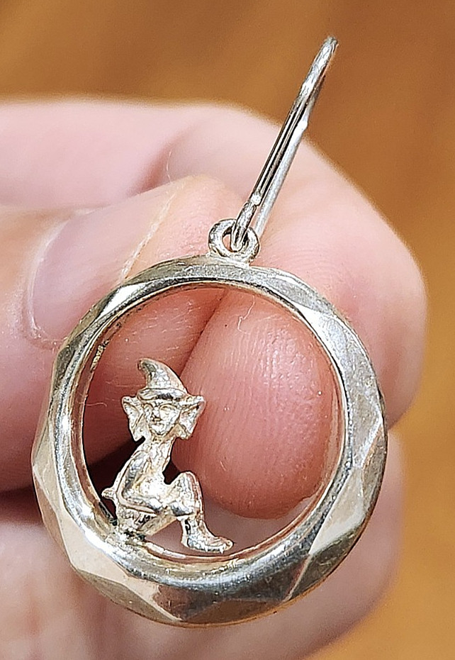 VINTAGE STERLING SILVER SIGNED ELF PIXIE BROWNIE … - image 6