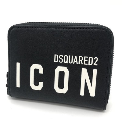 DSQUARED2 Herren BE ICON Chain Bi-Fold Geldbörse Schwarz S82WA0039 - Gebraucht