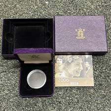 2006 Royal Mint £5 Gold Proof Crown Box & COA - QEII 80th Birthday NO COIN