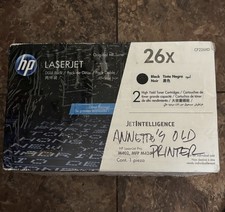 HP 26X Black High Yield Toner Dual Pack CF226XD/CF226X for LaserJet