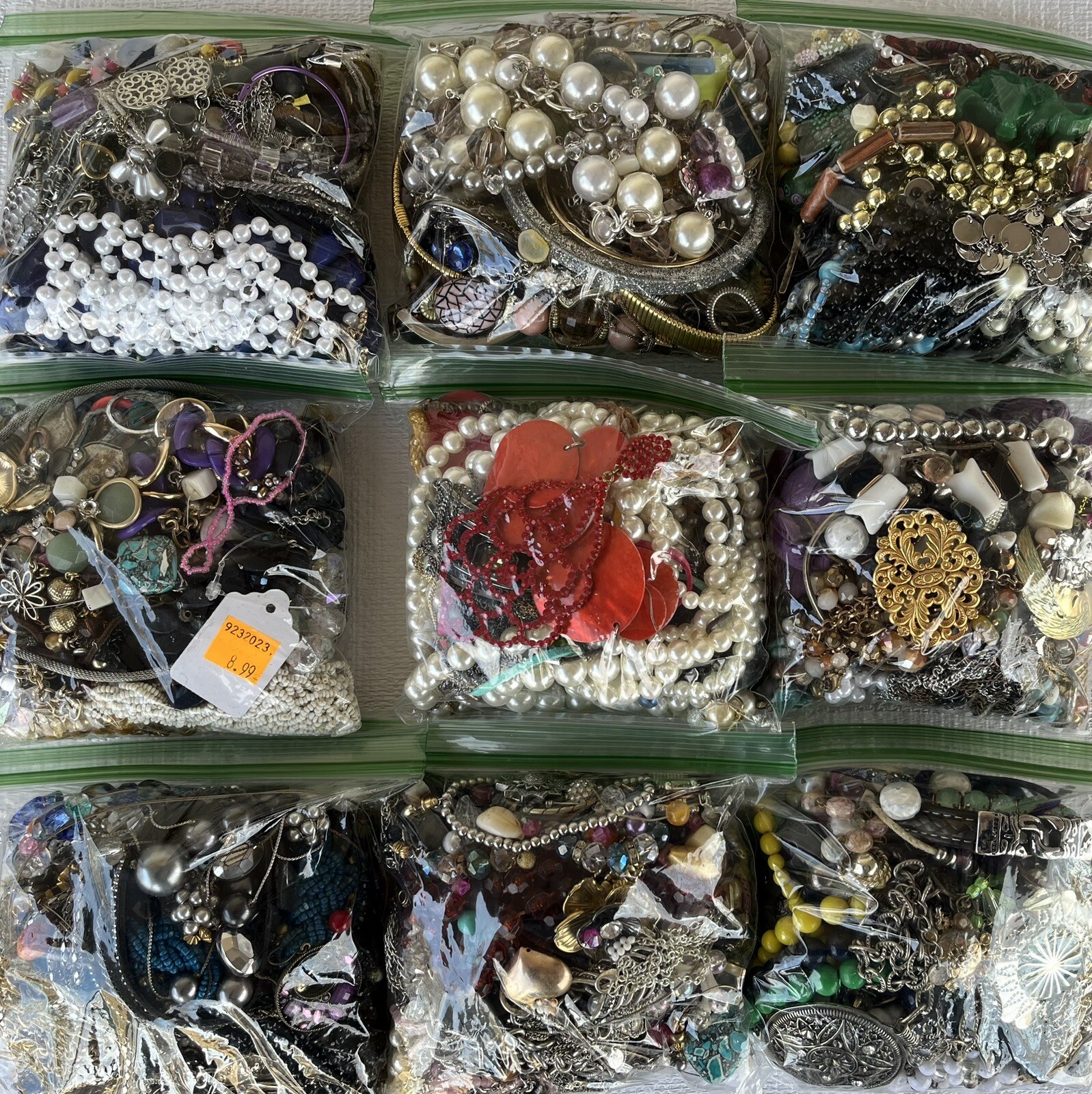 Craft Junk Jewelry Lot Broken Loose Beads Pieces Craft Art Scrapbook