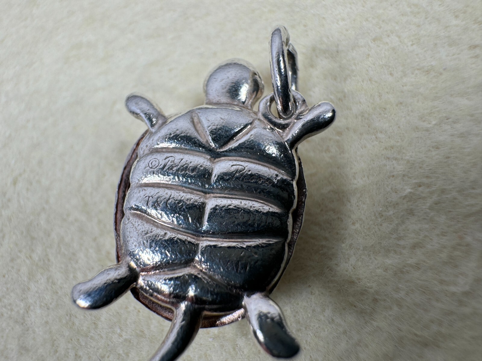Tiffany & Co. Paloma Picasso Hammered Turtle Sterling Silver Charm - 4.5 Grams