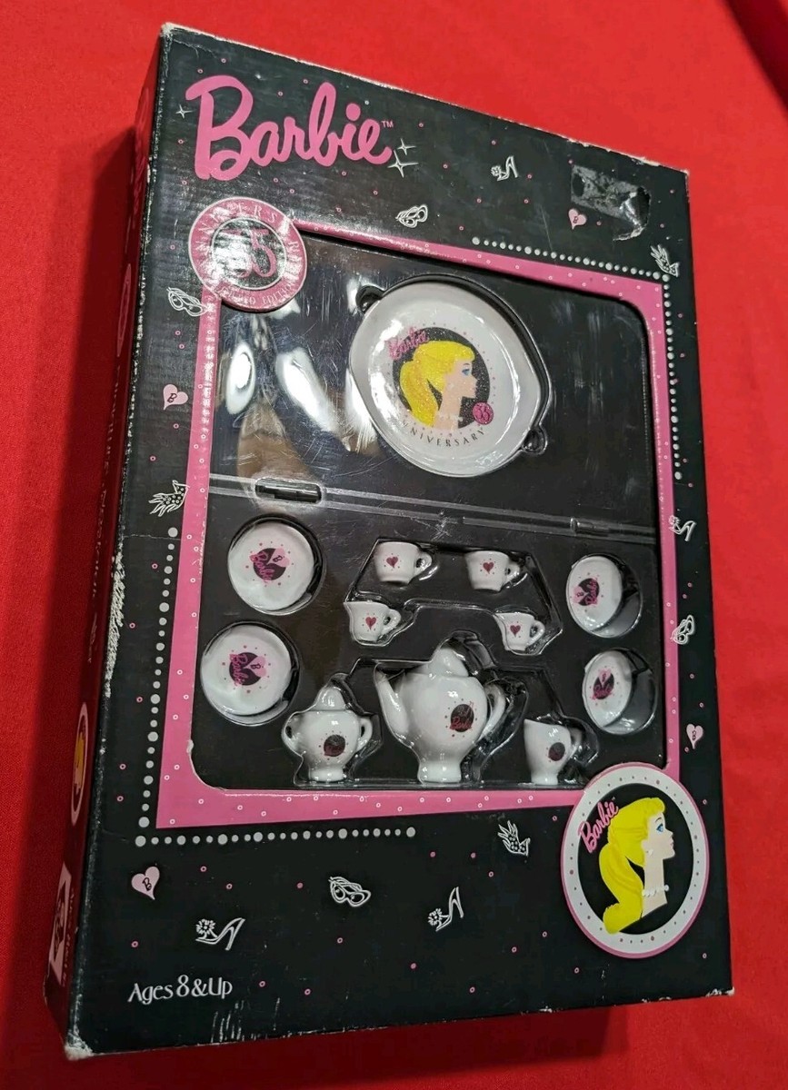 Barbie 35th Anniversary Tea Set 1994 New In Box Mattel China