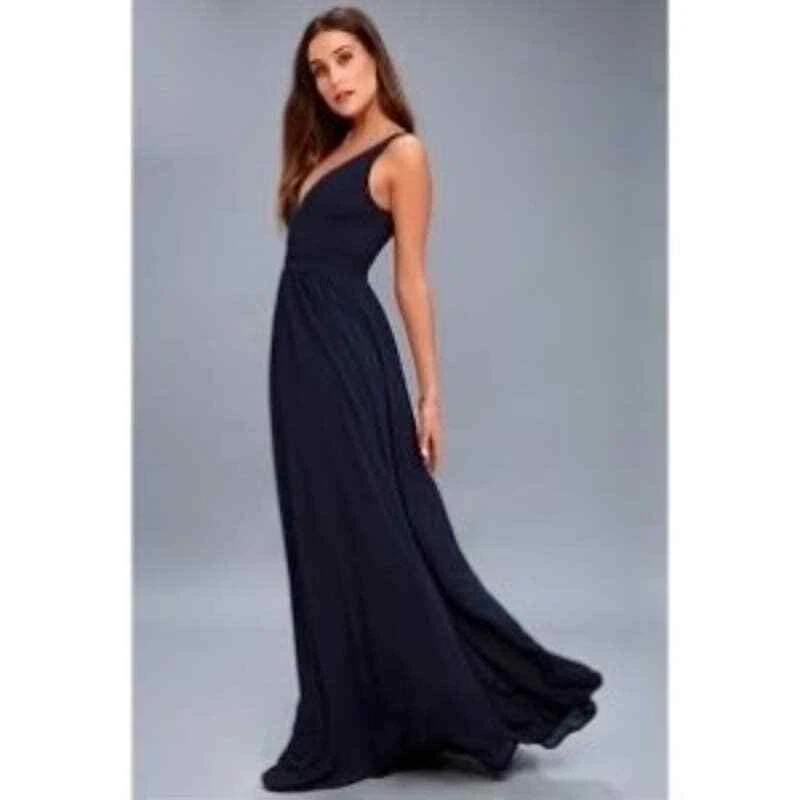Leading role navy clearance blue maxi dress