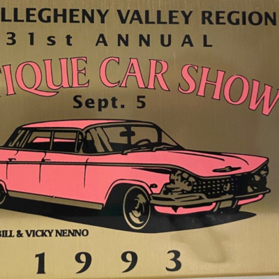 1993 Allegheny Valley Antique Car Show Meet AACA Bill Vicky Nenno New York Plate