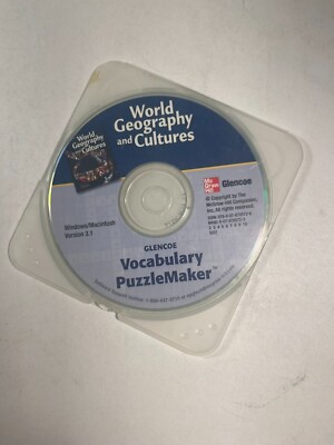 Glencoe World Geography and Cultures Vocabulary PuzzleMaker 0078785723