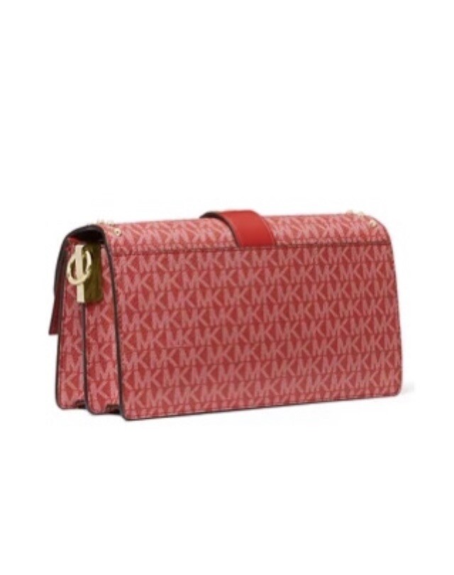 Michael Kors Greenwich Crimson Medium Convertible Studded Shoulder 