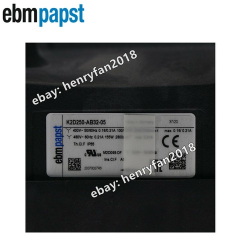 Ebmpapst W2D270-EB26-07 K2D250-AB32-05 AC 400V 0.26A Siemens Spindle Motor Fan - Picture 5 of 8