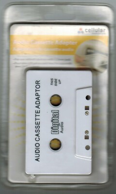 Cellular Innovations White Cassette Wired Playpack Adapter Stereo Mini Plug Car