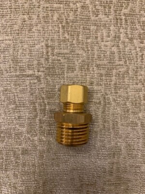 3/8-Inch Compression by 1/2-Inch Male Pipe Thread Brass Adapter