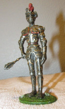 Medieval Knight w/ Morningstar Mase Pewter Figurine 4-1/2 inches tall