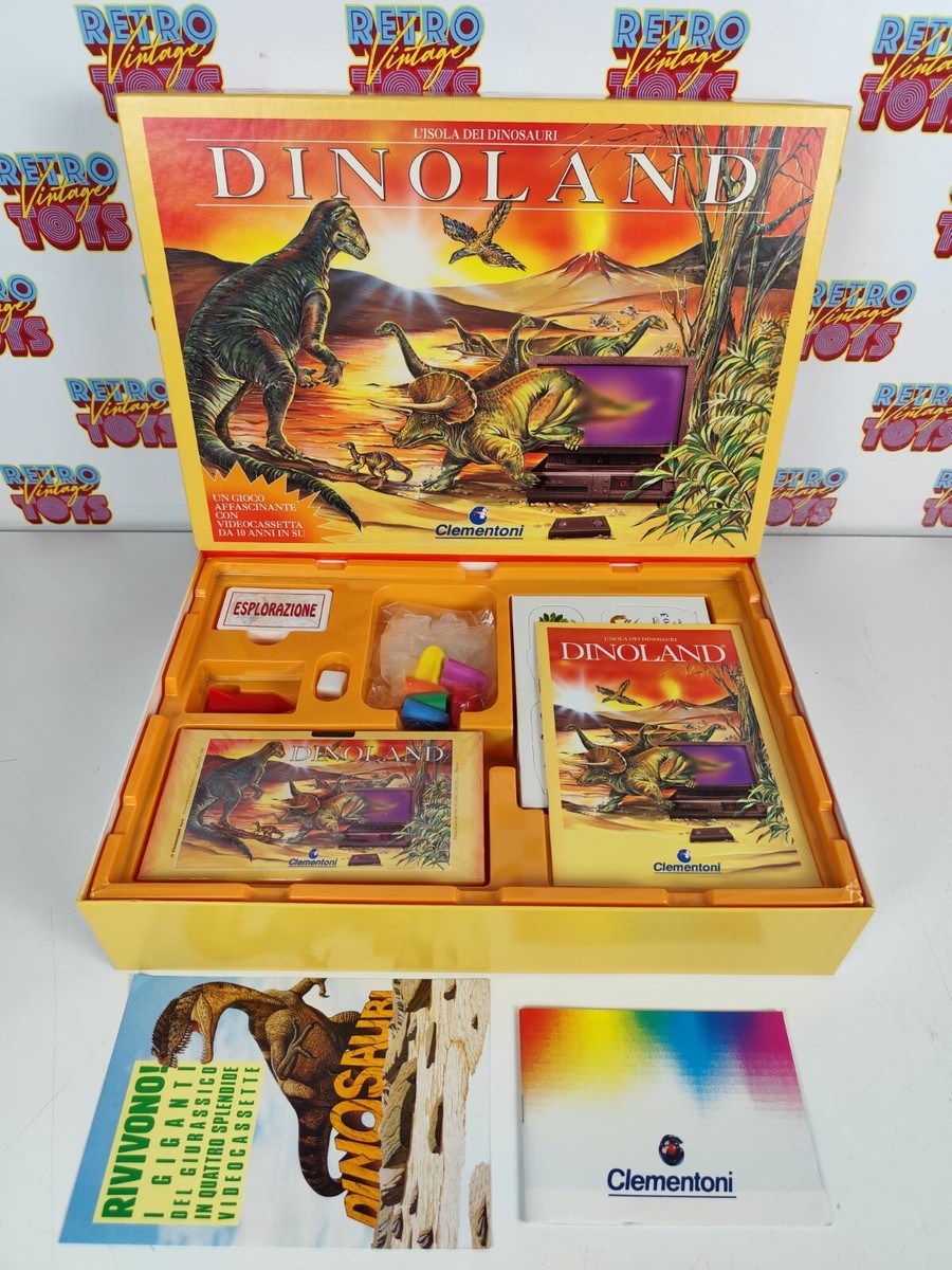 DINOLAND CLEMENTONI GIOCO DA TAVOLO L'ISOLA DEI DINOSAURI CON VHS