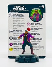 Marvel Heroclix Disney Plus T'Challa Star-Lord 025 Uncommon w/ Card