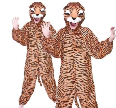 Kinder TIGER Kostüm Outfit Dschungel Spaß Tierkostüm Buchwoche Halloween Zoo