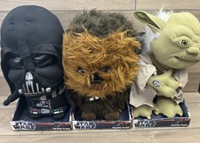 Star Wars 9" Talking Plush Lot Of 3 Chewbacca. Darth Vader. Yoda. New 