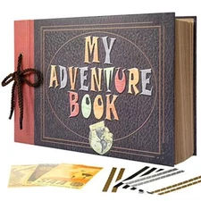 Adventure Book with Embossed Cover Large 12.3 x 8.3 Inch 80 Pages Scrapbook A...