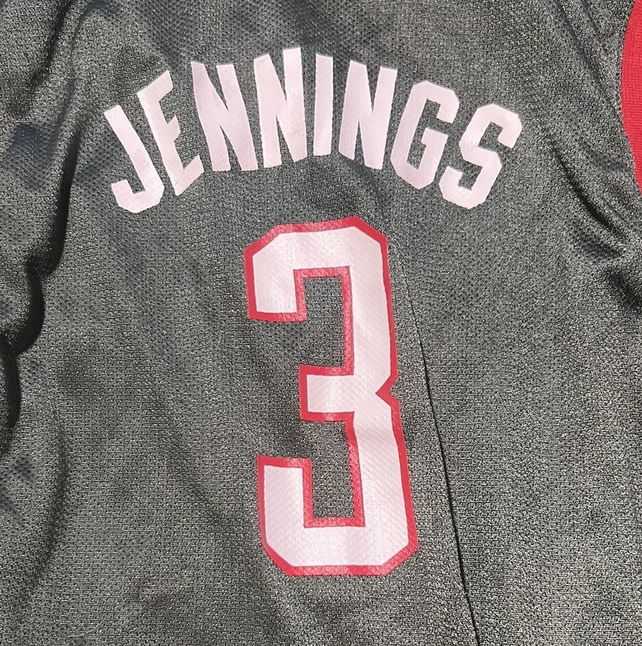Camiseta deportiva vintage Adidas Milwaukee Bucks Brandon Jennings #3 para niño talla grande Foto 4 de 4