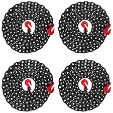 4PK Falcon Cargo 3/8" X 20' G80 Tow Chain Transport Binder 7,100 LBS Grab Hooks