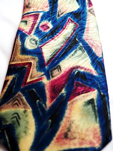 Corbata de seda Wohlen Zurich NUEVA longitud 60 pulgadas ancho 3,8 pulgadas abstracto mágico - Imagen 10 de 13