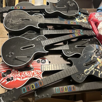 11 Guitar Hero Gibson Les Paul PS3 Controllers  For Parts/Repair Plus 2 360