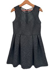 Forever 21 Dress Large Fit & Flare Black Brocade Lace Mini Party Cocktail