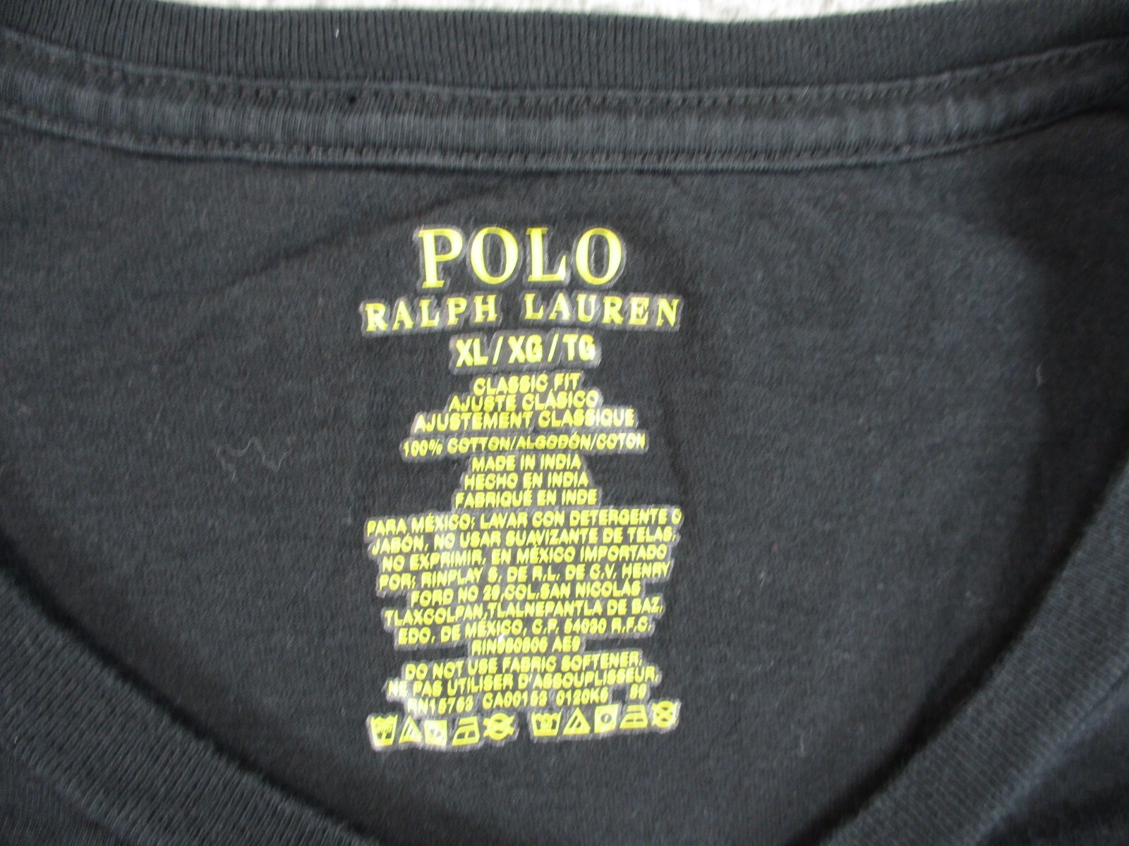 Polo Ralph Lauren camicia uomo extra large nero pony outdoor casual preppy