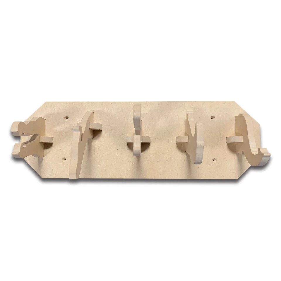 Percha con cabeza de animal, perchero para niños, ganchos para zoológico, decoración de guardería, rinoceronte, caimán Foto 2 de 4