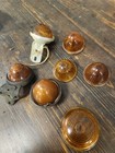 Antique Glass Amber Beehive Lenses Automotive — photo 1