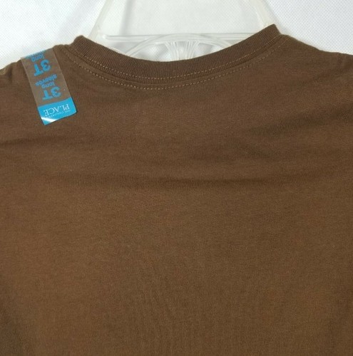 Childrens Place T-Shirt Brown Crew Neck Long Sleeve Pumpkin Cats Toddler Size 3T - Picture 8 of 24