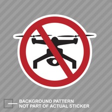 No Drone Zone Sticker Decal Vinyl V2 Drones Privacy Symbol Anti-Drone