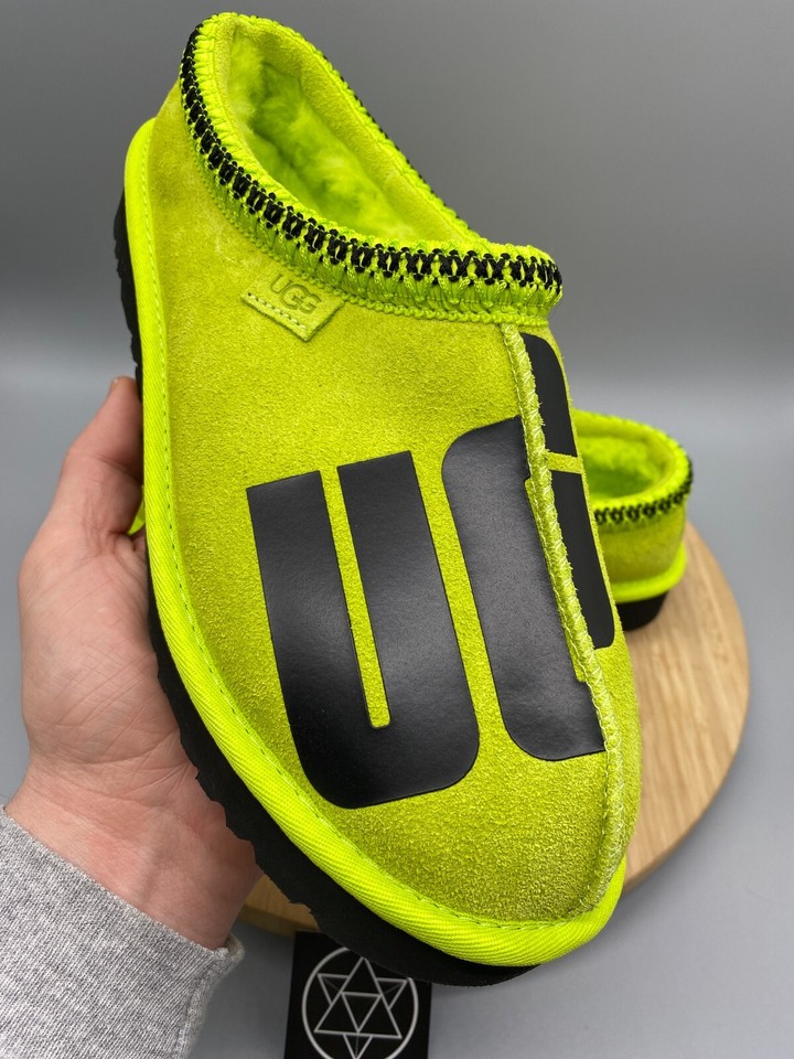 UGG Shoes Mens 10 Green Slippers Tasman Chopd Sheepskin Suede Casual