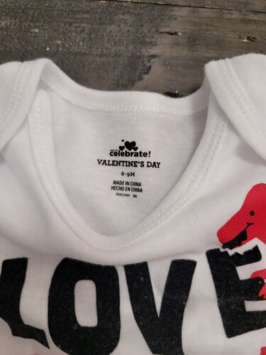 Infant Boys 6-9 Months Boys Valentines Outfit Pants Shirt "Love Bites" New - Picture 6 of 8