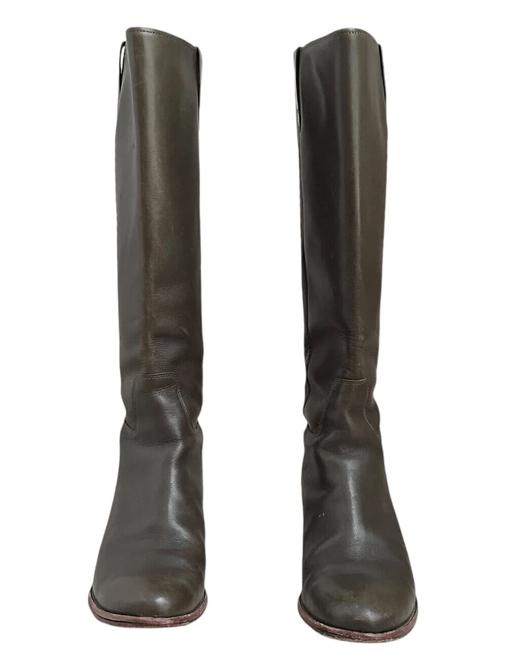 Botas de equitación Cole Haan para mujer 7,5 cuero Wesley hasta la rodilla boho verde occidental Foto 2 de 4