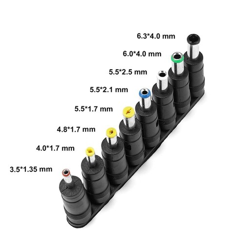 8pcs Universal Laptop DC Power Supply Adapter Connector Plug AC DC Jack Charger - 第 6/12 張圖片