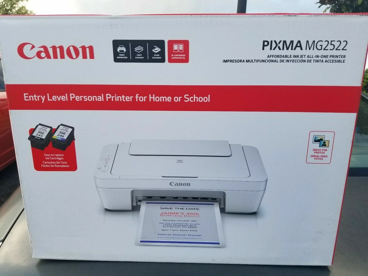 Demontere brutalt tæt NEW Canon PIXMA MG2520/2522 Printer-Scan-Copy for Home Label+Photo  Print-Onsale | eBay