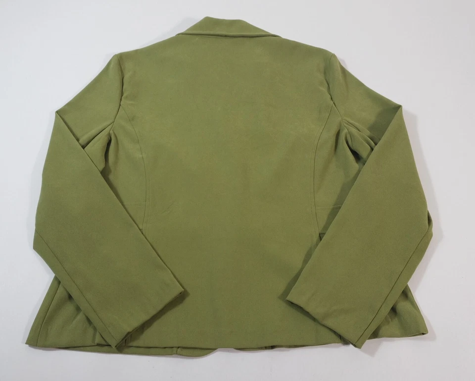Chaqueta Blazer Verde Suave Notations Talla L. POLIÉSTER/Spandex Dos Botones Foto 3 de 4