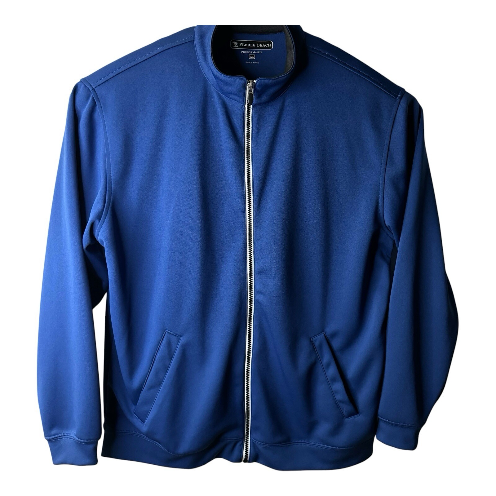 Pebble Beach Performance High Collar Full Zip Blu… - image 1