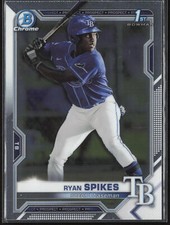 2021 Bowman Draft Ryan Spikes BDC-63 1st Chrome | Tampa Bay Rays