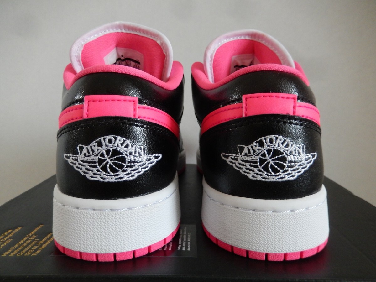 NIKE AIR JORDAN 1 LOW (GS) BLACK-HYPER PINK SZ 5Y-WOMENS SZ