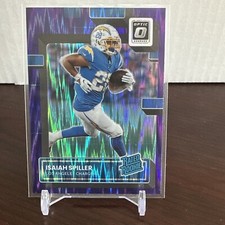 Isaiah Spiller Purple Shock Prizm Rated Rookie Card RC 2022 Donruss Optic #216. rookie card picture