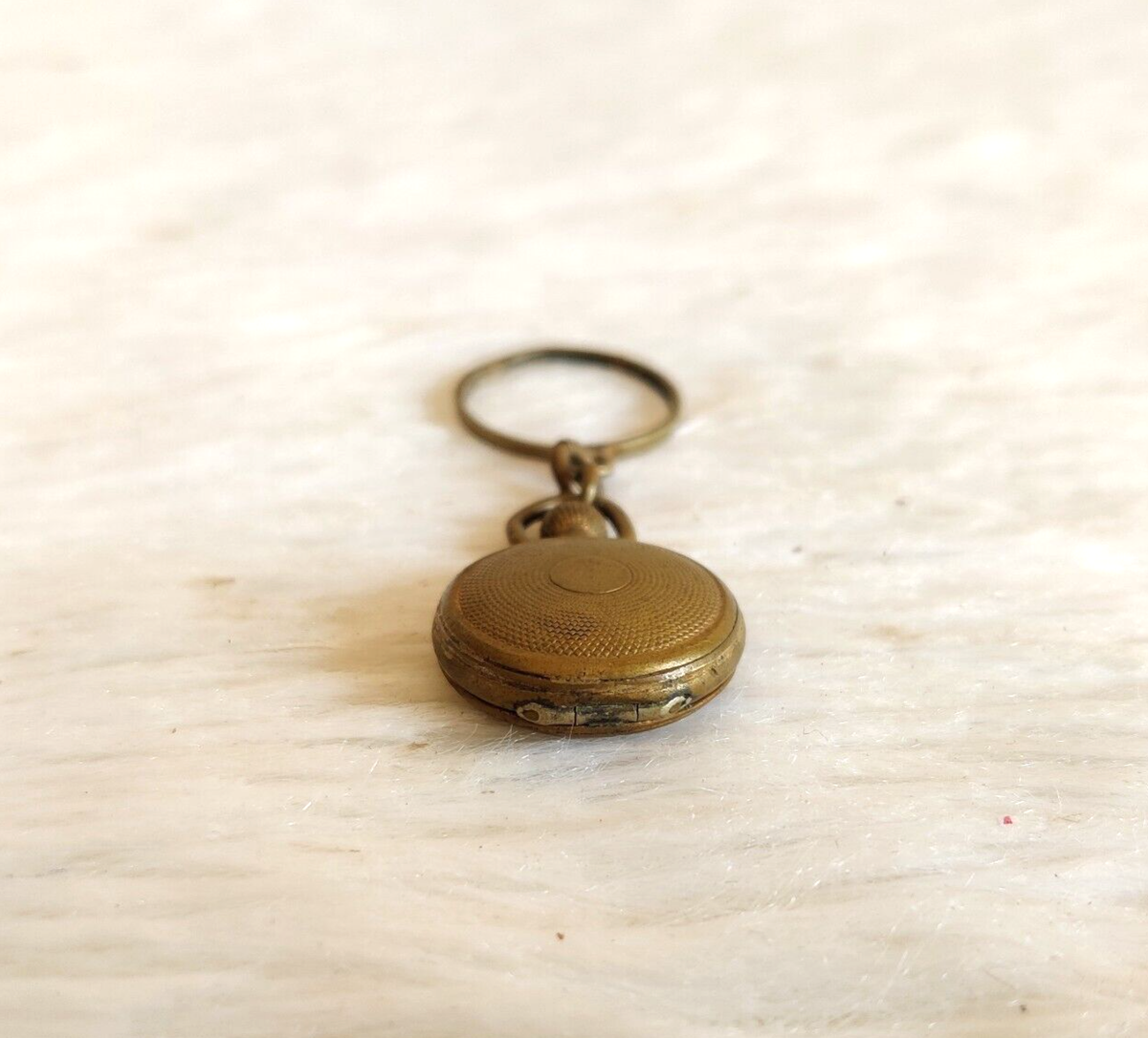 Vintage Handcrafted Brass Locket Key chain Decorative Collectible