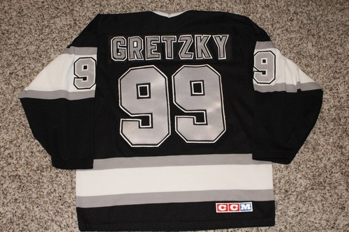 WAYNE GRETZKY 1990 NHL Airknit LOS ANGELES KINGS CCM JERSEY Mens Medium VTG Sewn - 第 2/5 張圖片