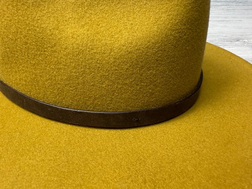 Major Wool fedora hat size L 59cm Mustard yellow - Picture 7 of 19