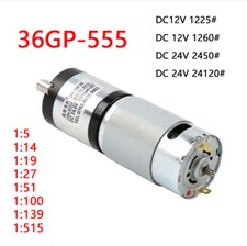 DC 12V 24V 36GP-555 Gear Motors Metal Gear Planetary Gearbox Reduction Motor