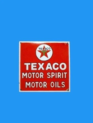 PORCELAIN TEXACO ENAMEL SIGN 24X24 INCHES