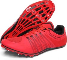 Thestron Track and Field Shoes, Women 9 Usa size Red/Black